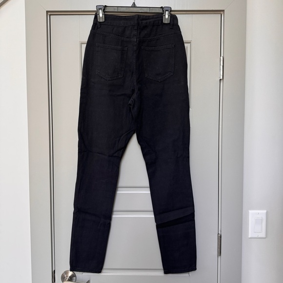 NWT NASTY GAL | Black Distressed High Rise Jeans Get Your Shread In the Game - Picture 2 of 12